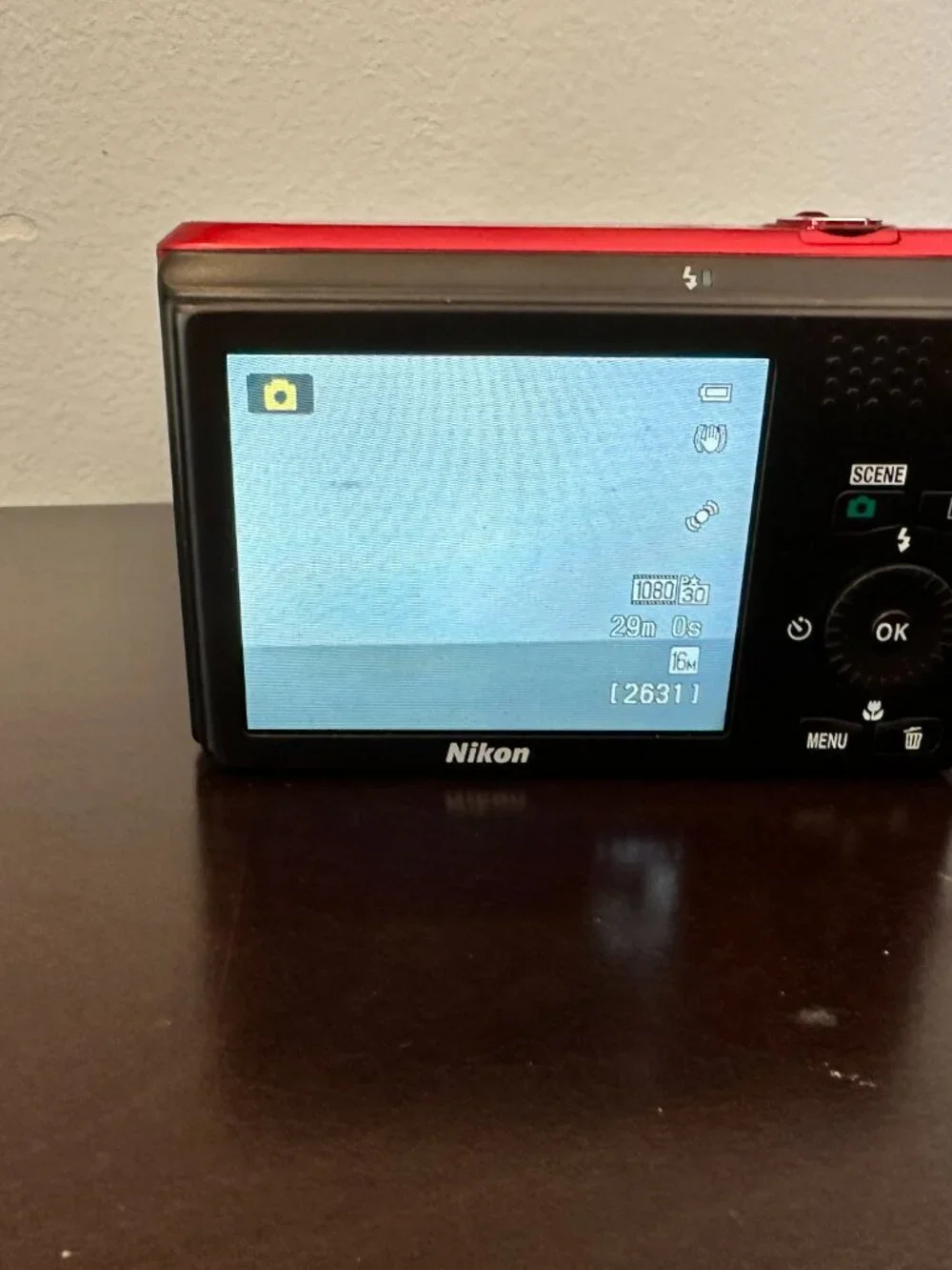 Nikon COOLPIX S6300 Digital Camera 16.0MP 10X Optical Zoom Red 90%